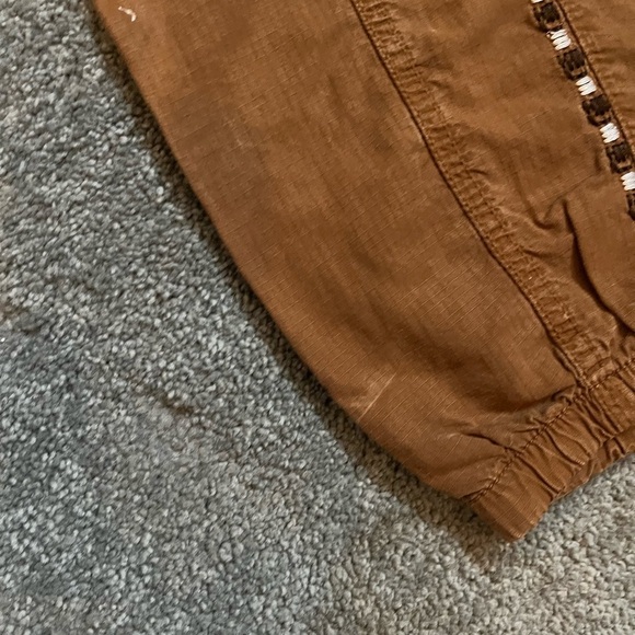 Anthropologie Brown Street Joggers Embroidered Side Detailing XS - Picture 5 of 16